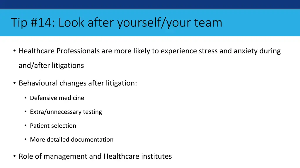 tip 14 look after yourself your team