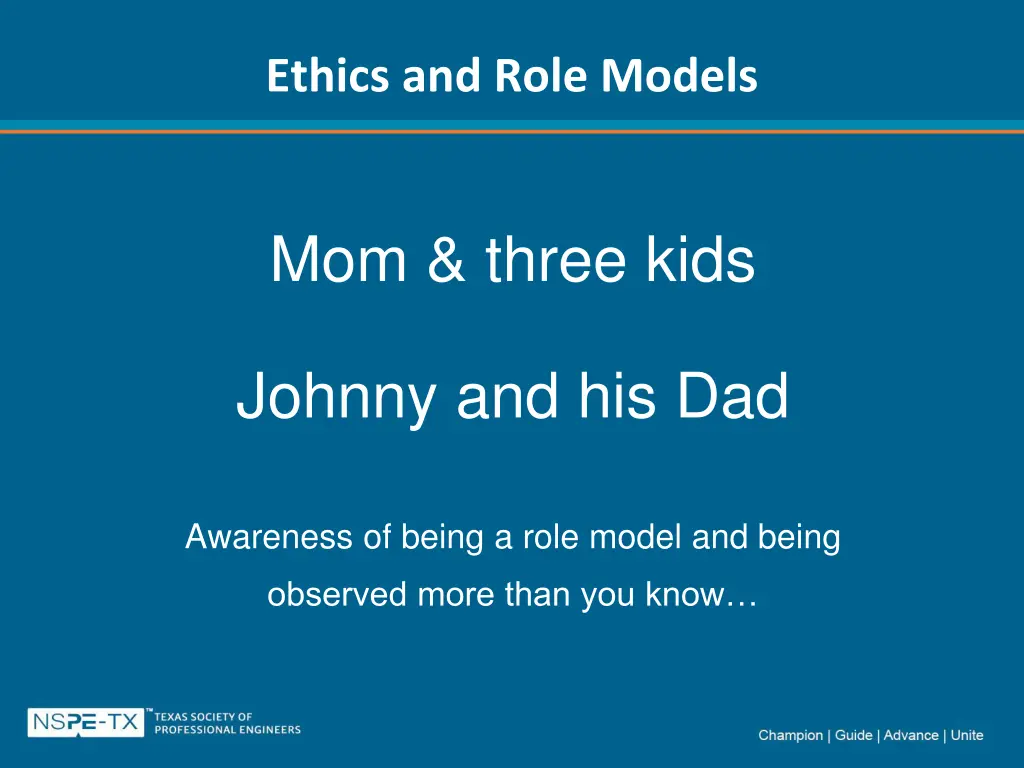 ethics and role models