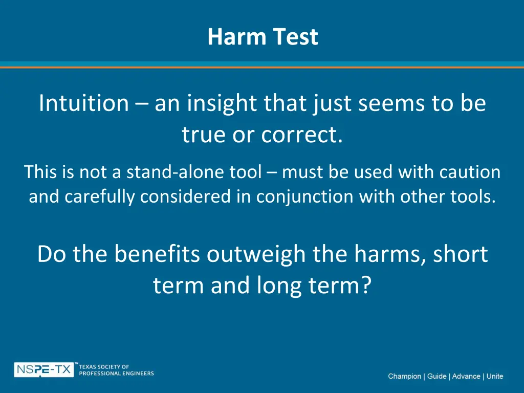 harm test