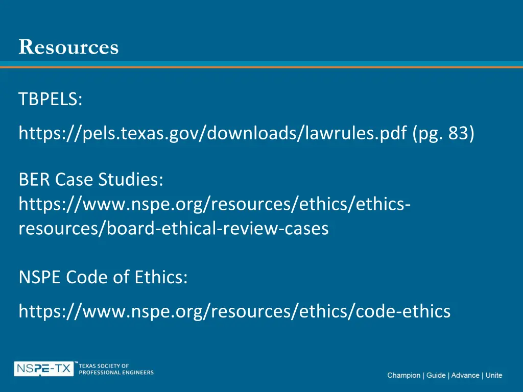 resources