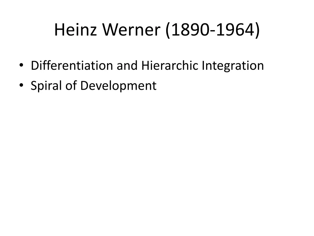 heinz werner 1890 1964