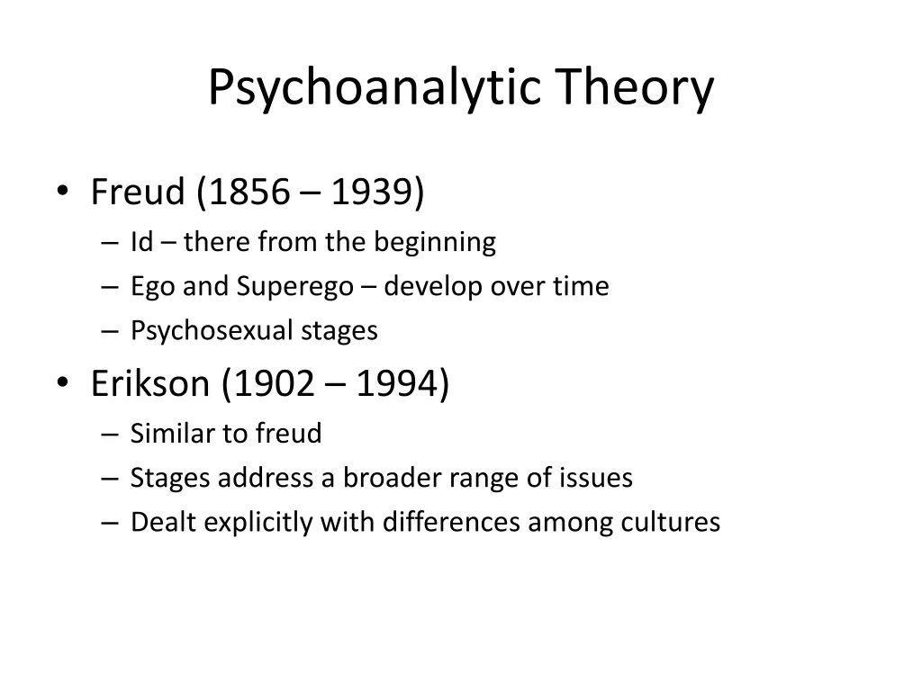 psychoanalytic theory