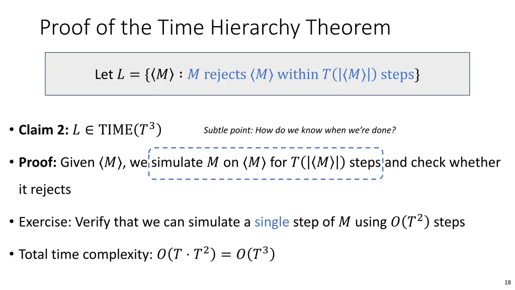 proof of the time hierarchy theorem 1