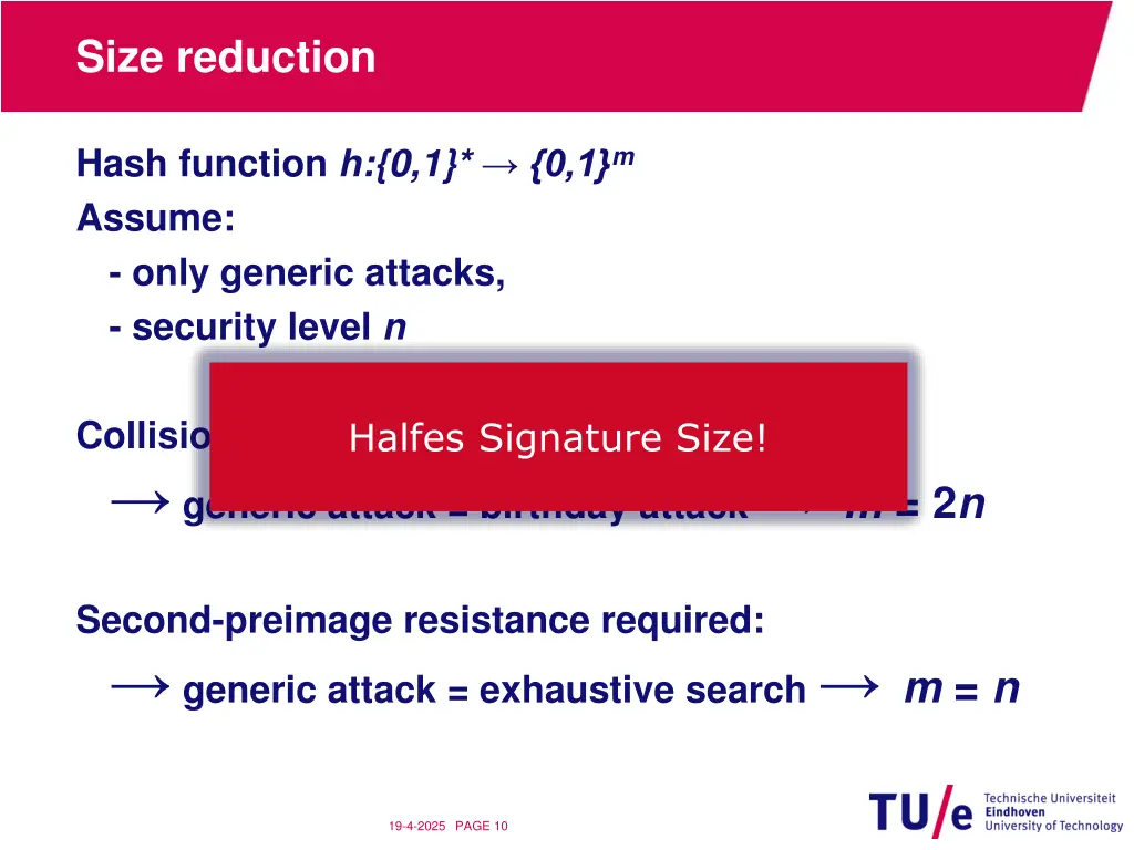 size reduction