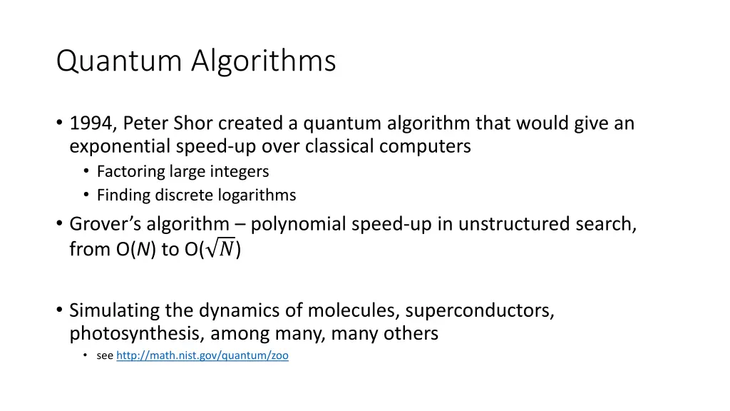 quantum algorithms