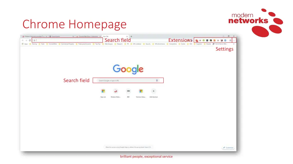 chrome homepage