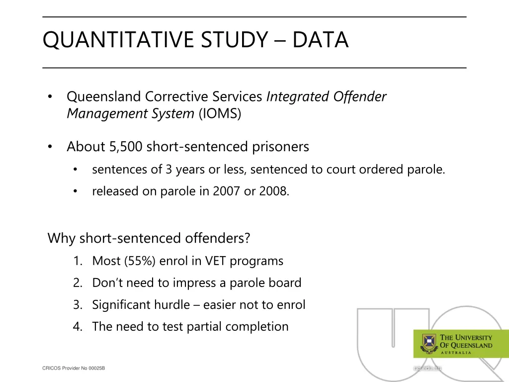 quantitative study data