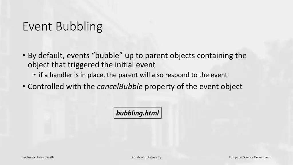event bubbling