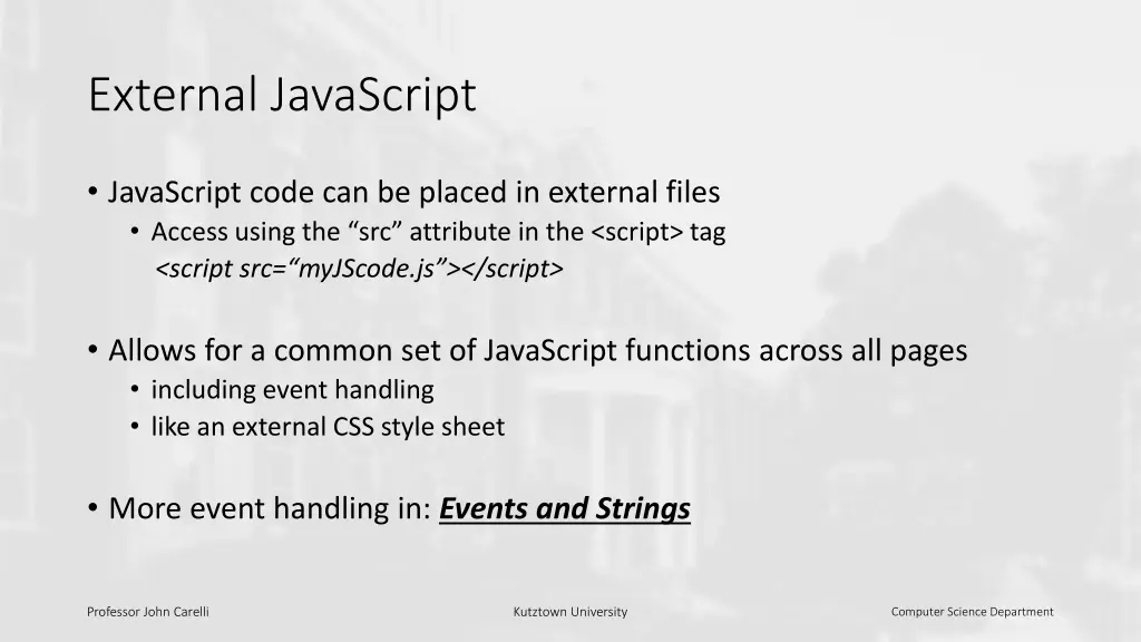 external javascript