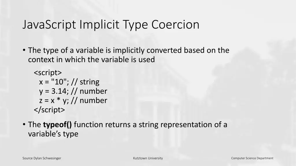 javascript implicit type coercion