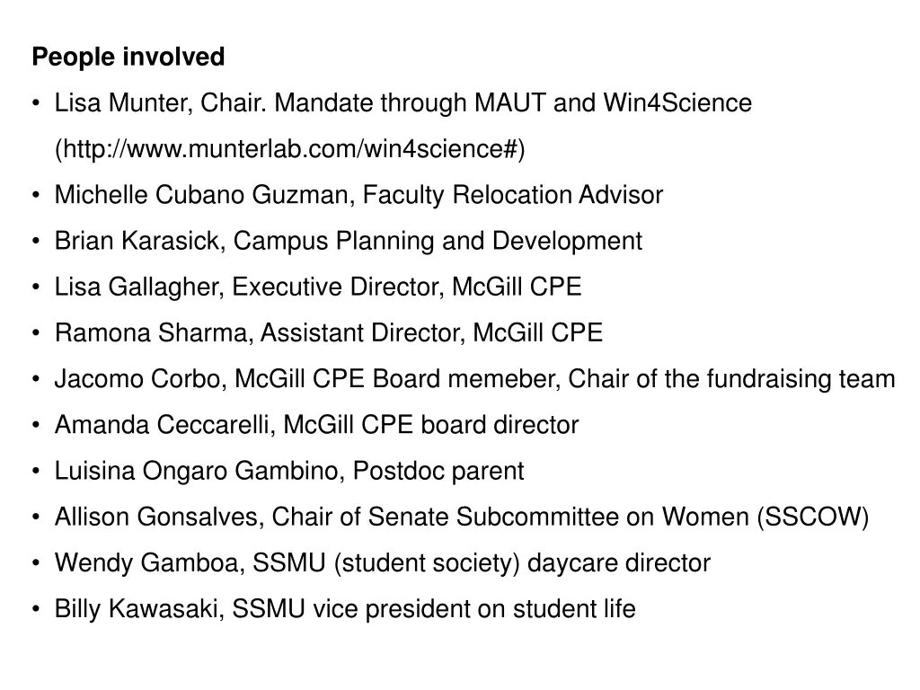 people involved