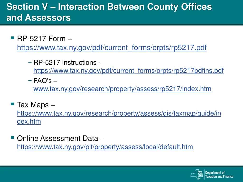 section v interaction between county offices