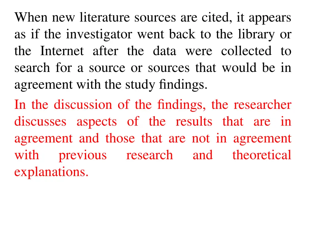 when new literature sources are cited it appears