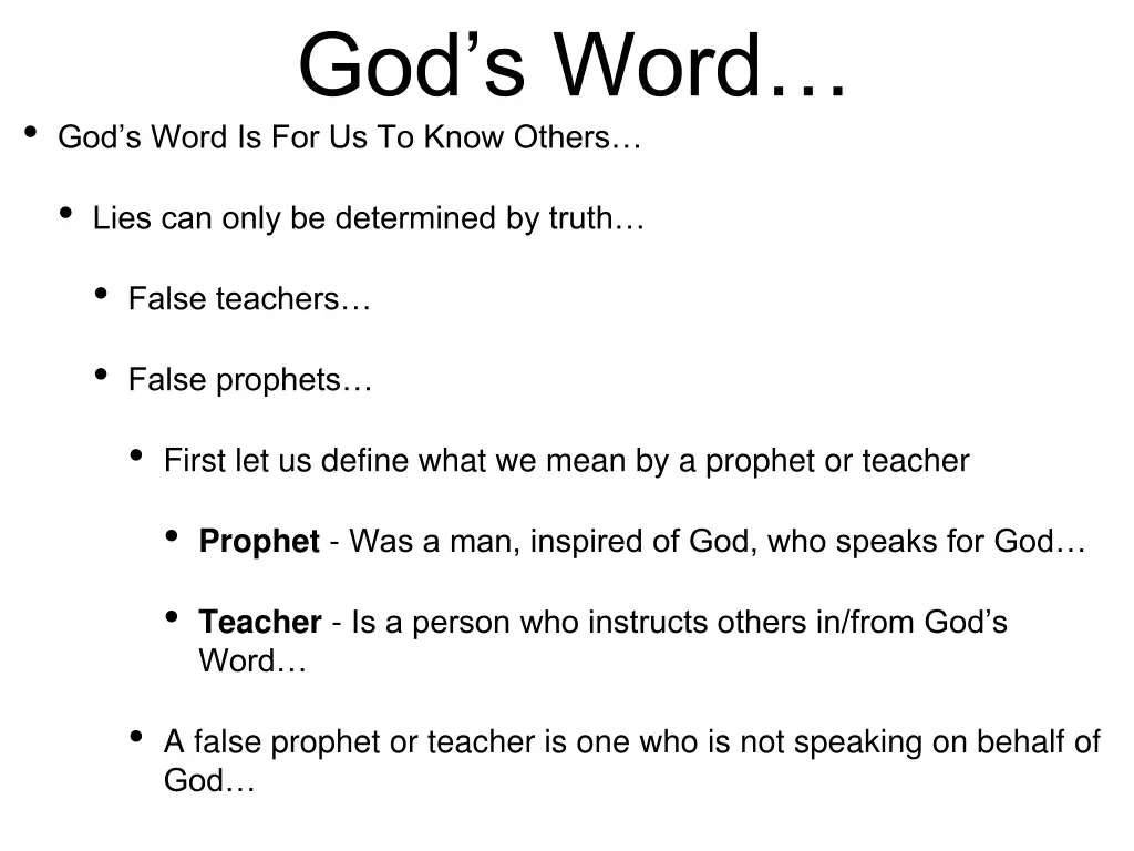 god s word god s word is for us to know others 1