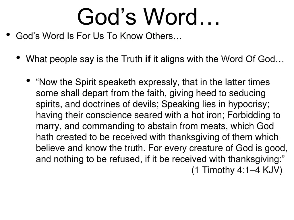 god s word god s word is for us to know others 2