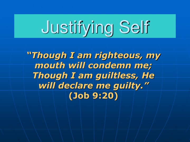 justifying self