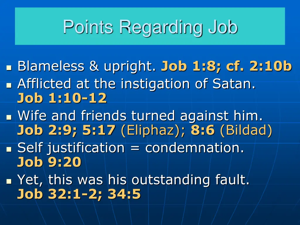 points regarding job