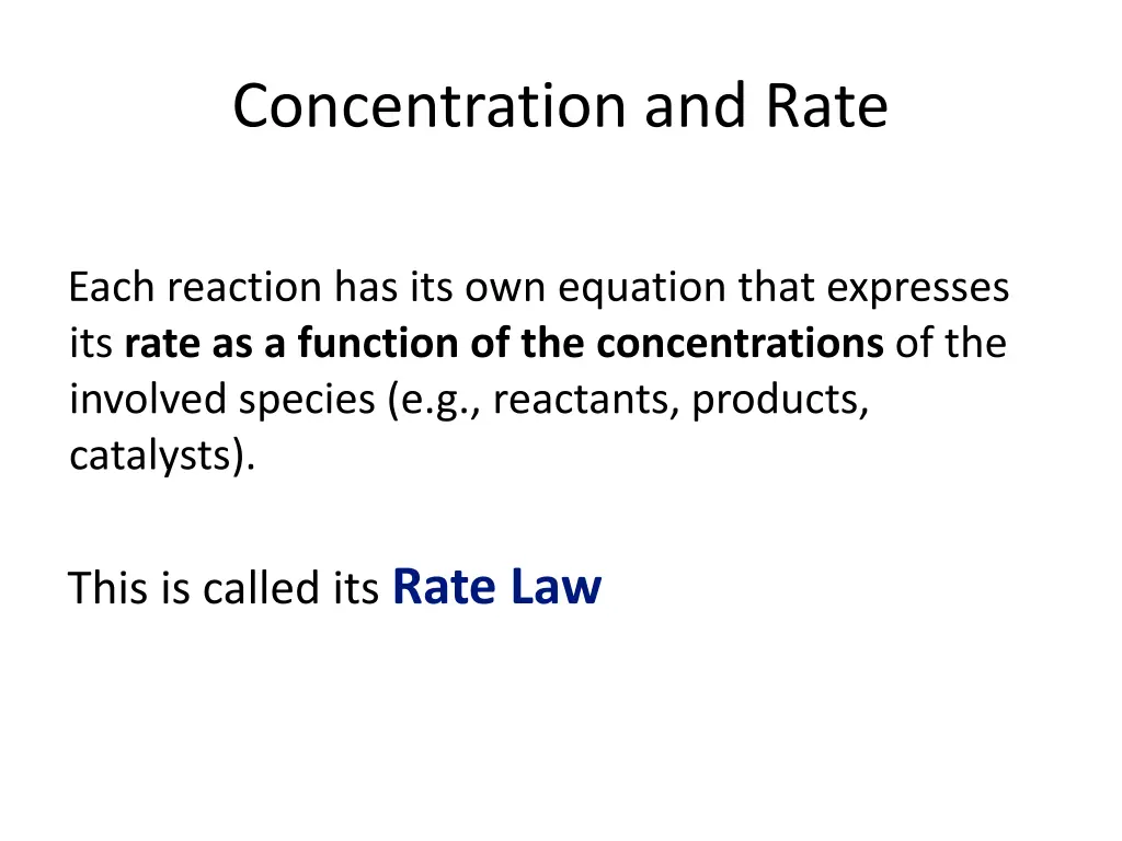 concentration and rate