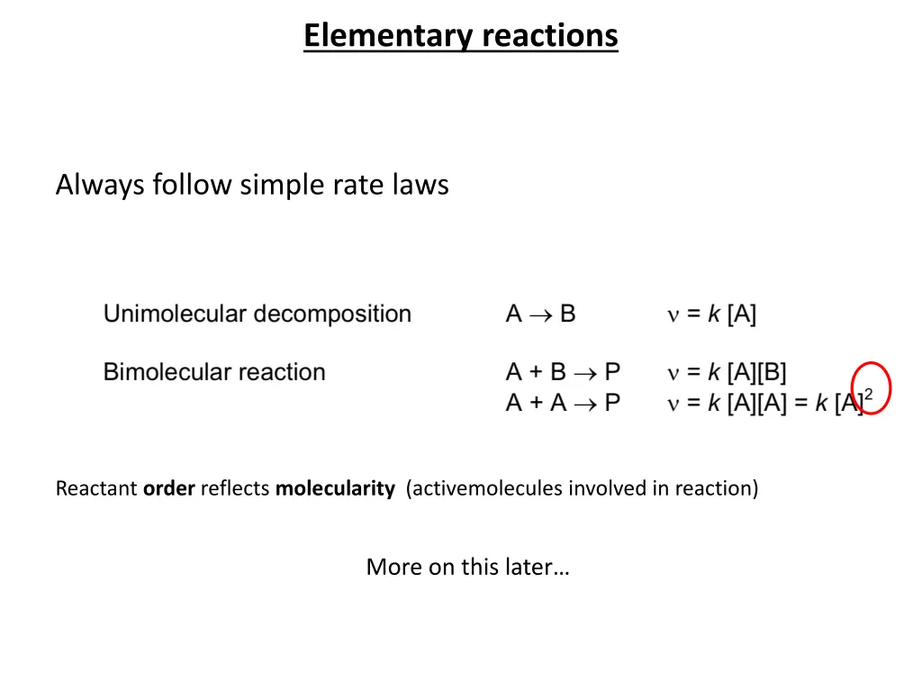 elementary reactions