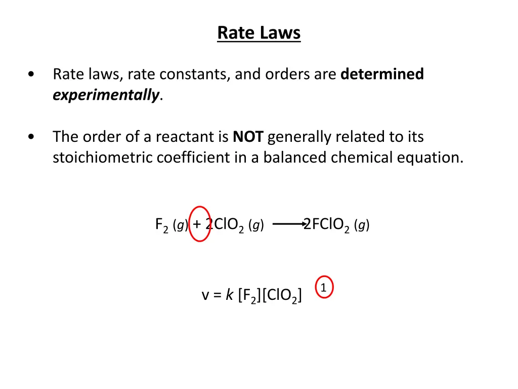 rate laws