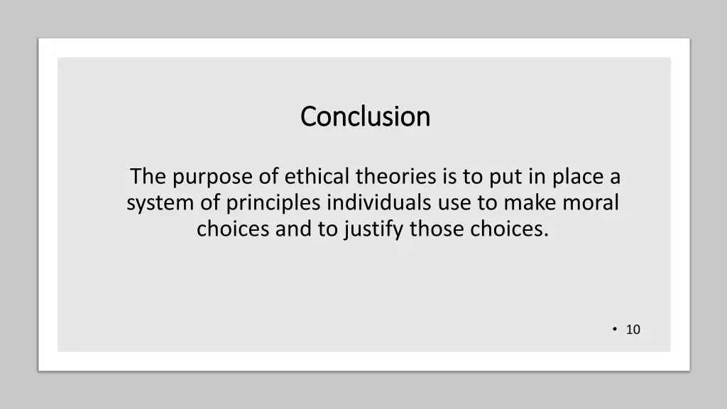 c conclusion onclusion