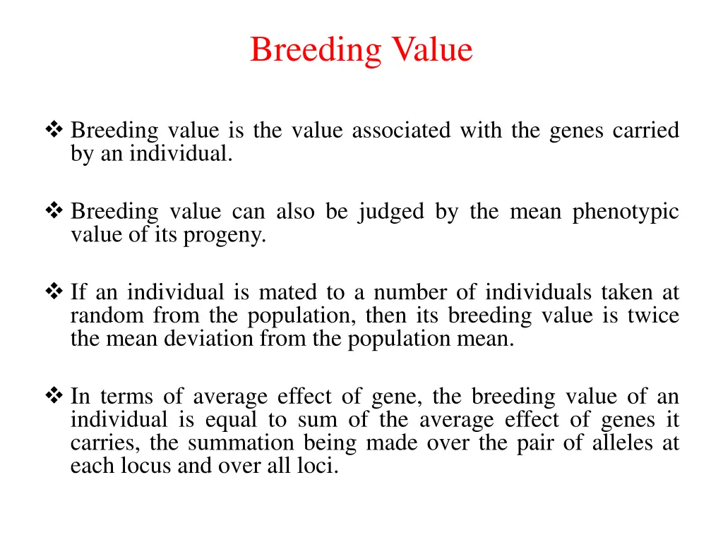 breeding value