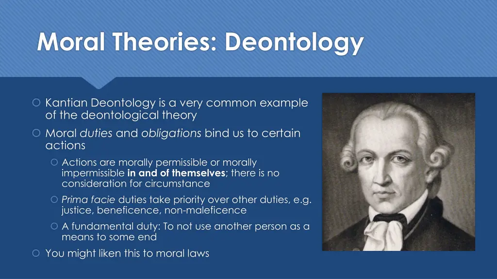 moral theories deontology