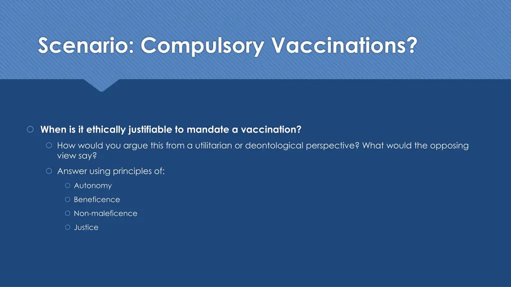 scenario compulsory vaccinations