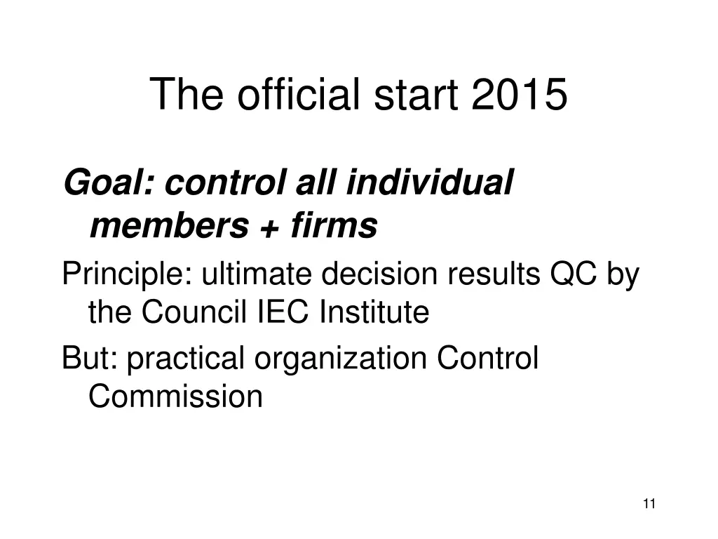 the official start 2015