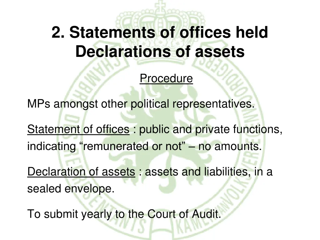 2 statements of offices held declarations 1