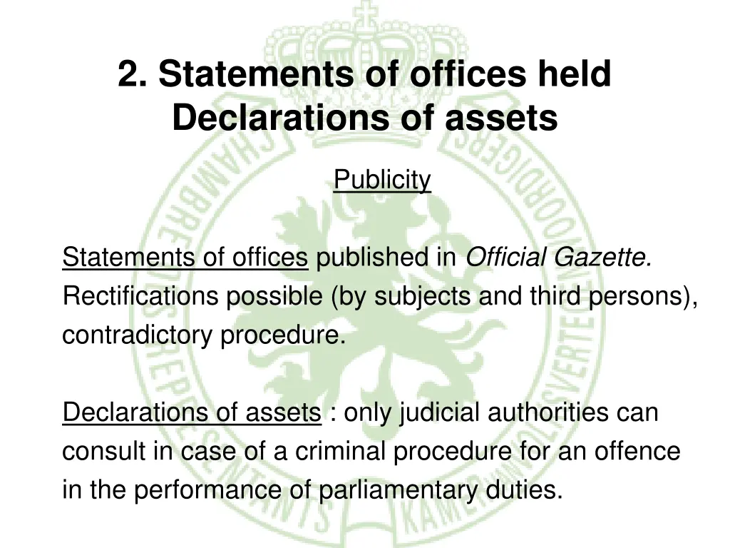 2 statements of offices held declarations 2