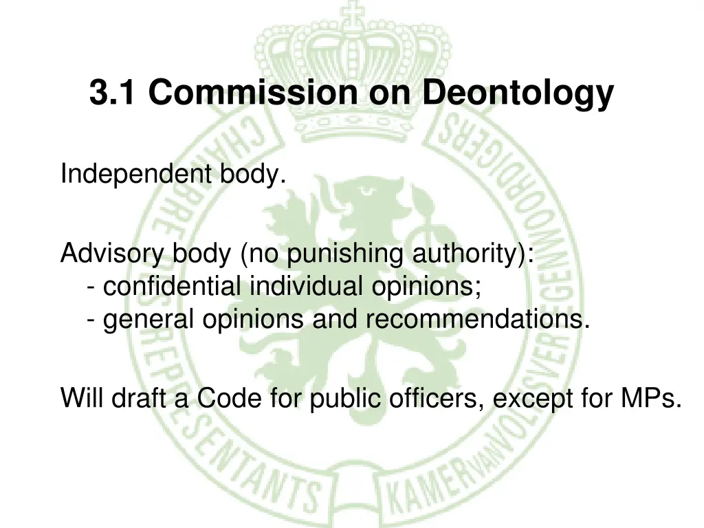 3 1 commission on deontology