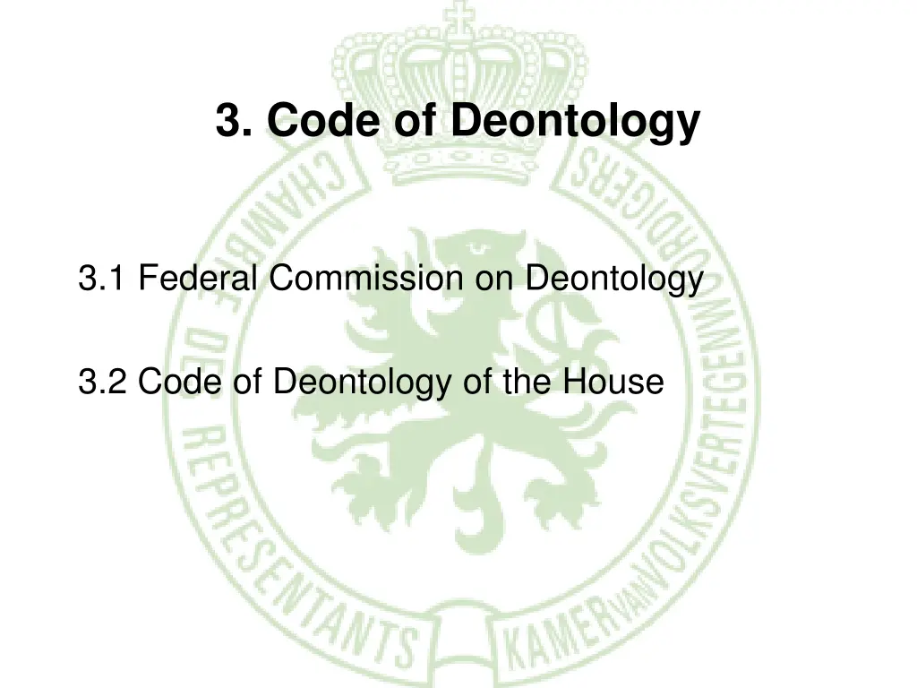 3 code of deontology