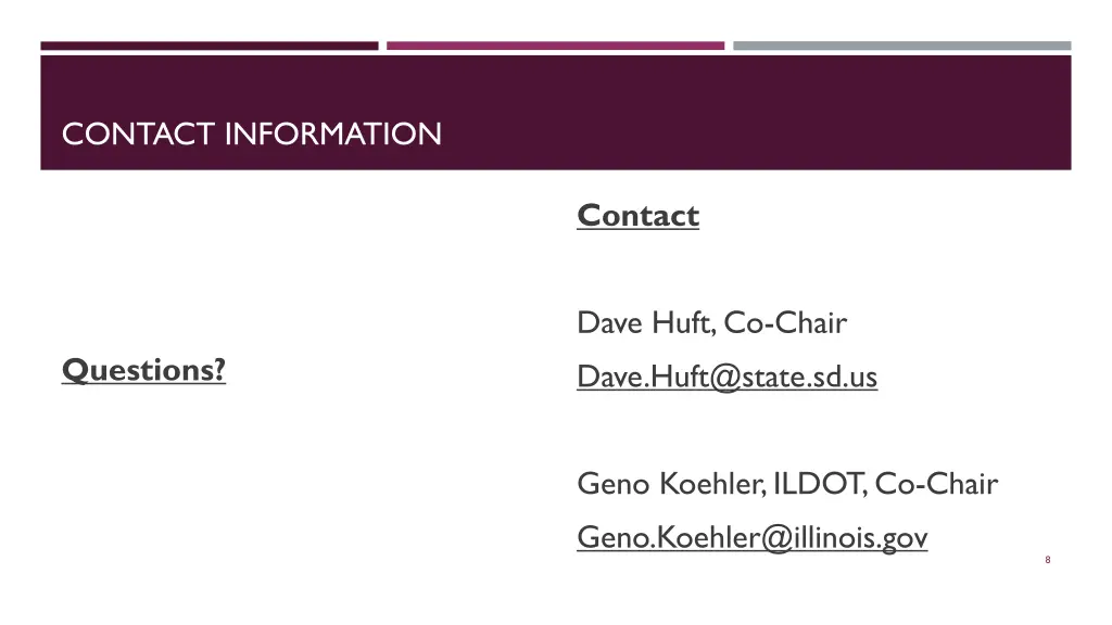 contact information
