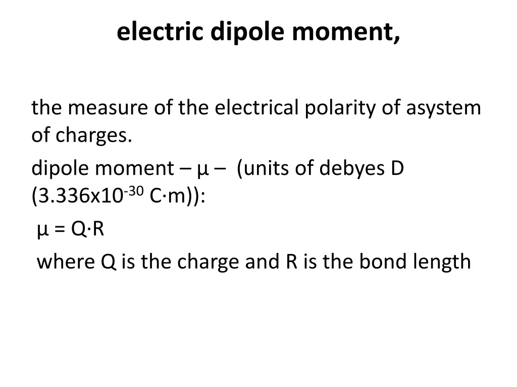 electric dipole moment
