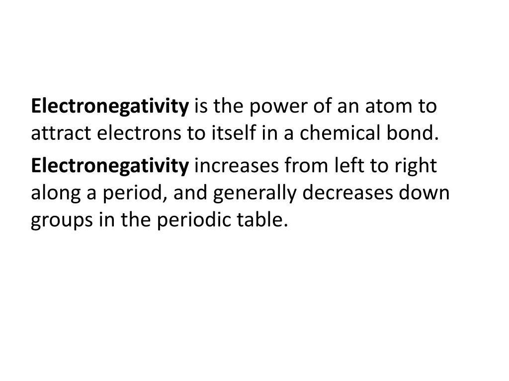 electronegativity is the power of an atom