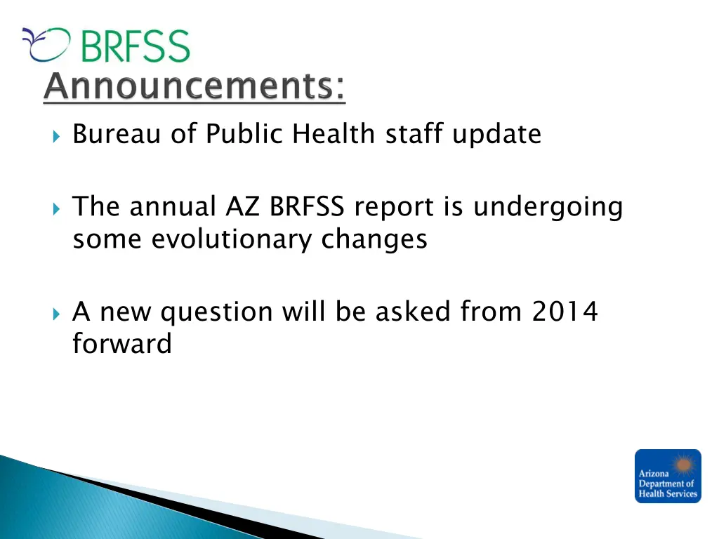 bureau of public health staff update