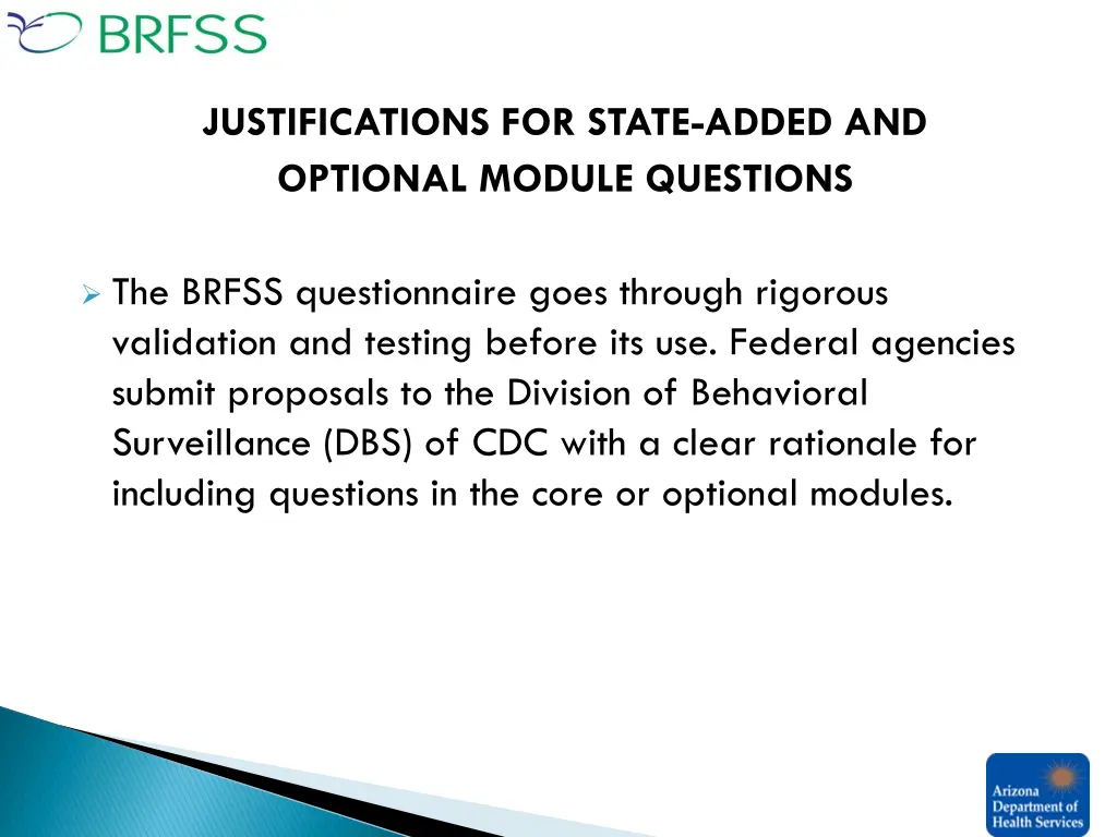 justifications for state added and optional