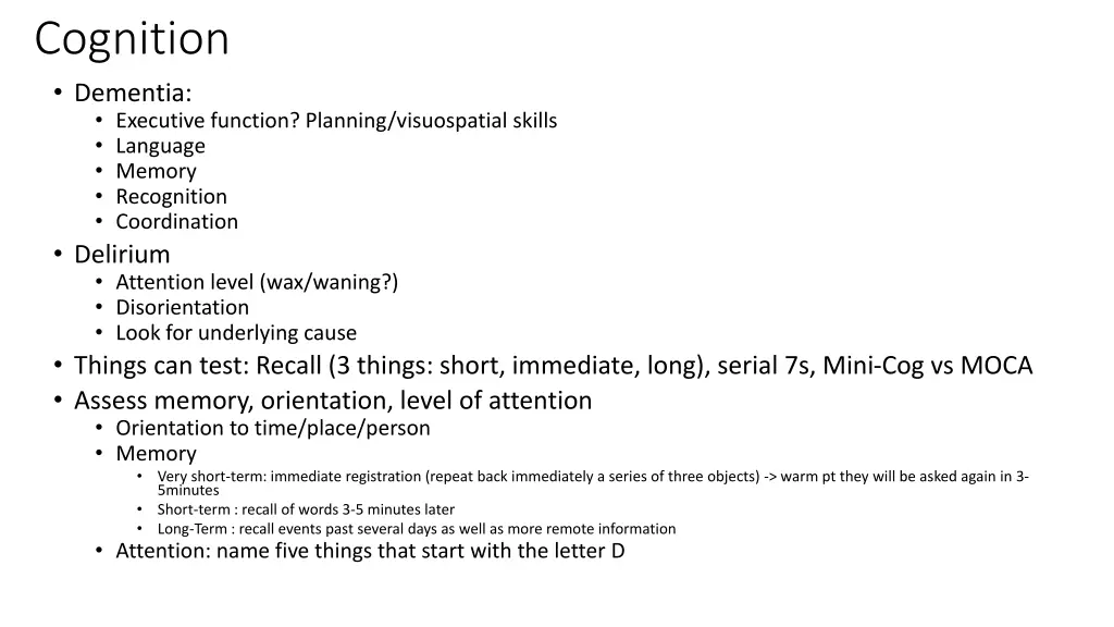cognition dementia executive function planning