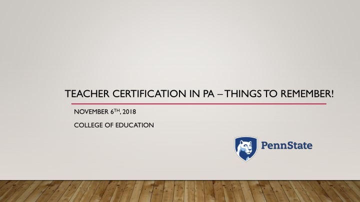 teacher certification in pa things to remember