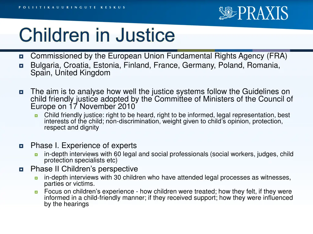 children in justice