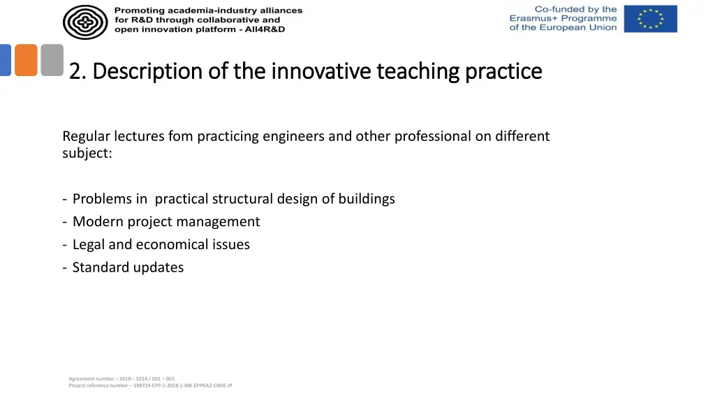2 description of the innovative teaching practice