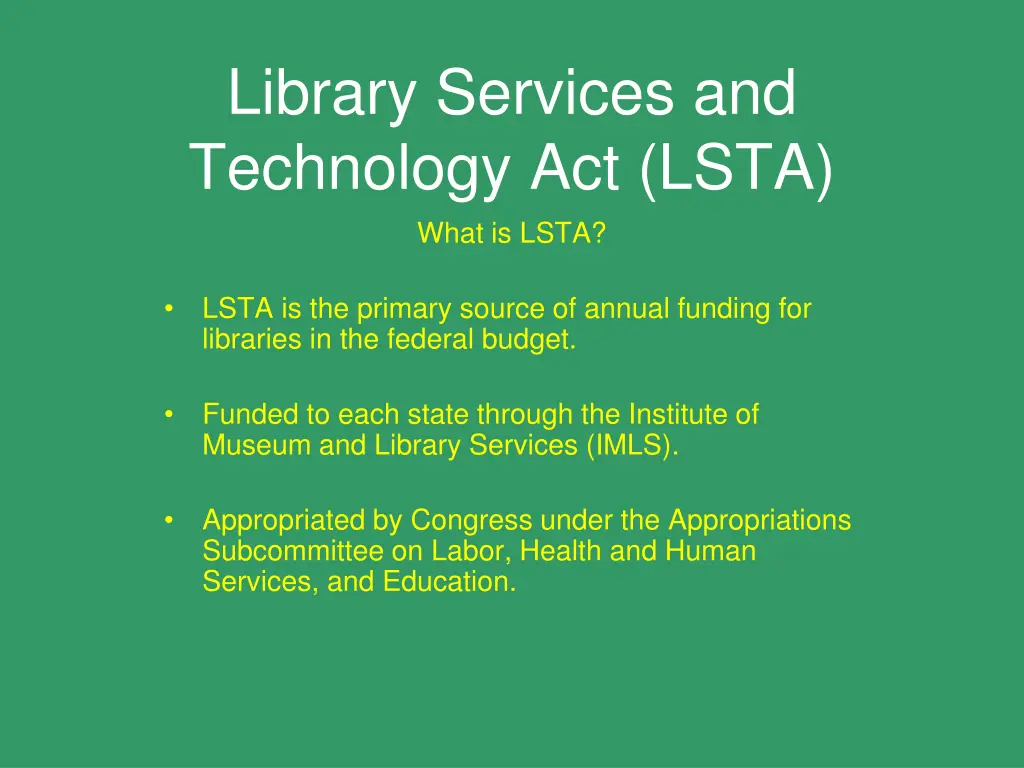 library services and technology act lsta what