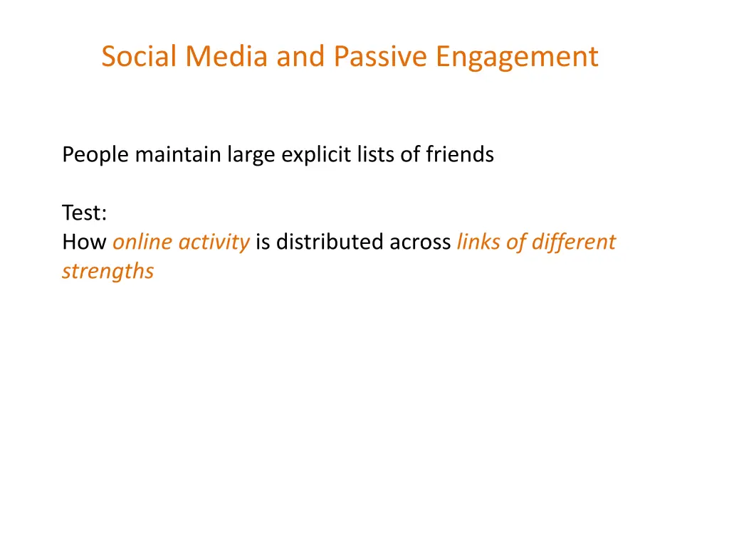 social media and passive engagement