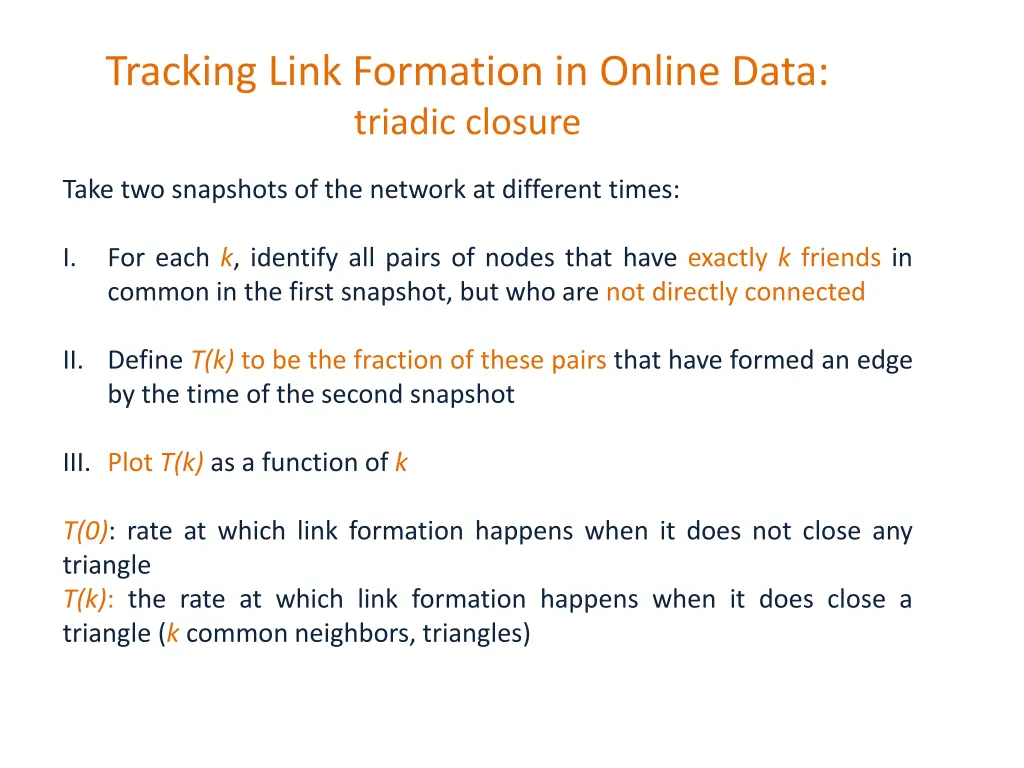 tracking link formation in online data triadic 1