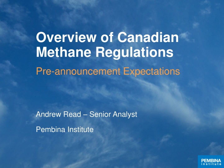 overview of canadian methane regulations