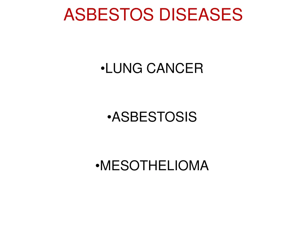 asbestos diseases