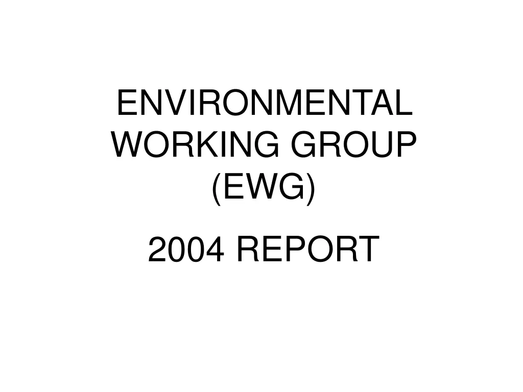 environmental working group ewg