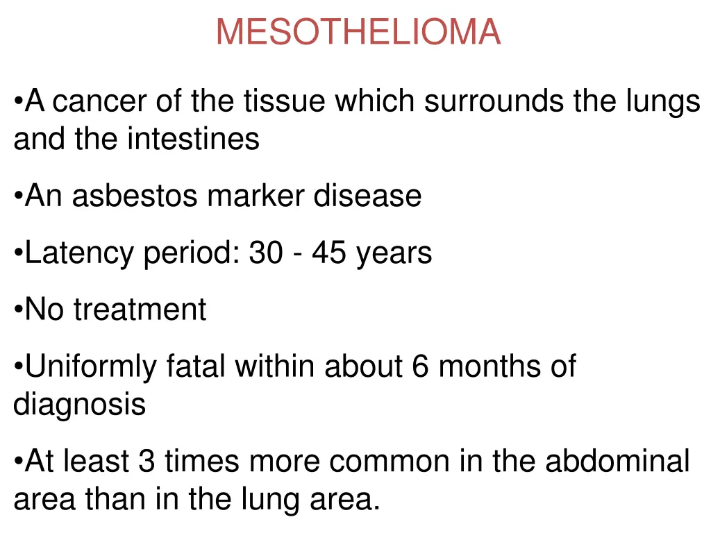 mesothelioma