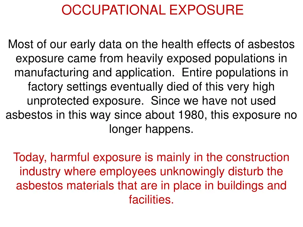 occupational exposure 1